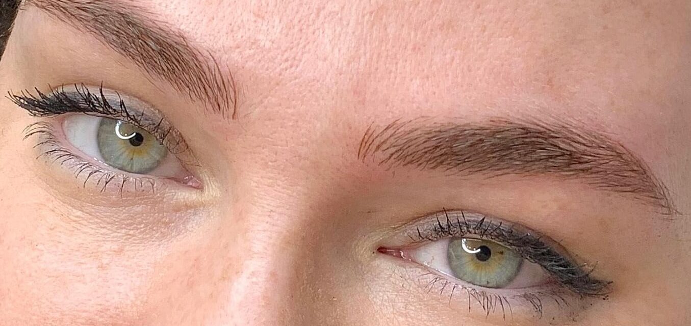 close up after shot of microblading at By Jade